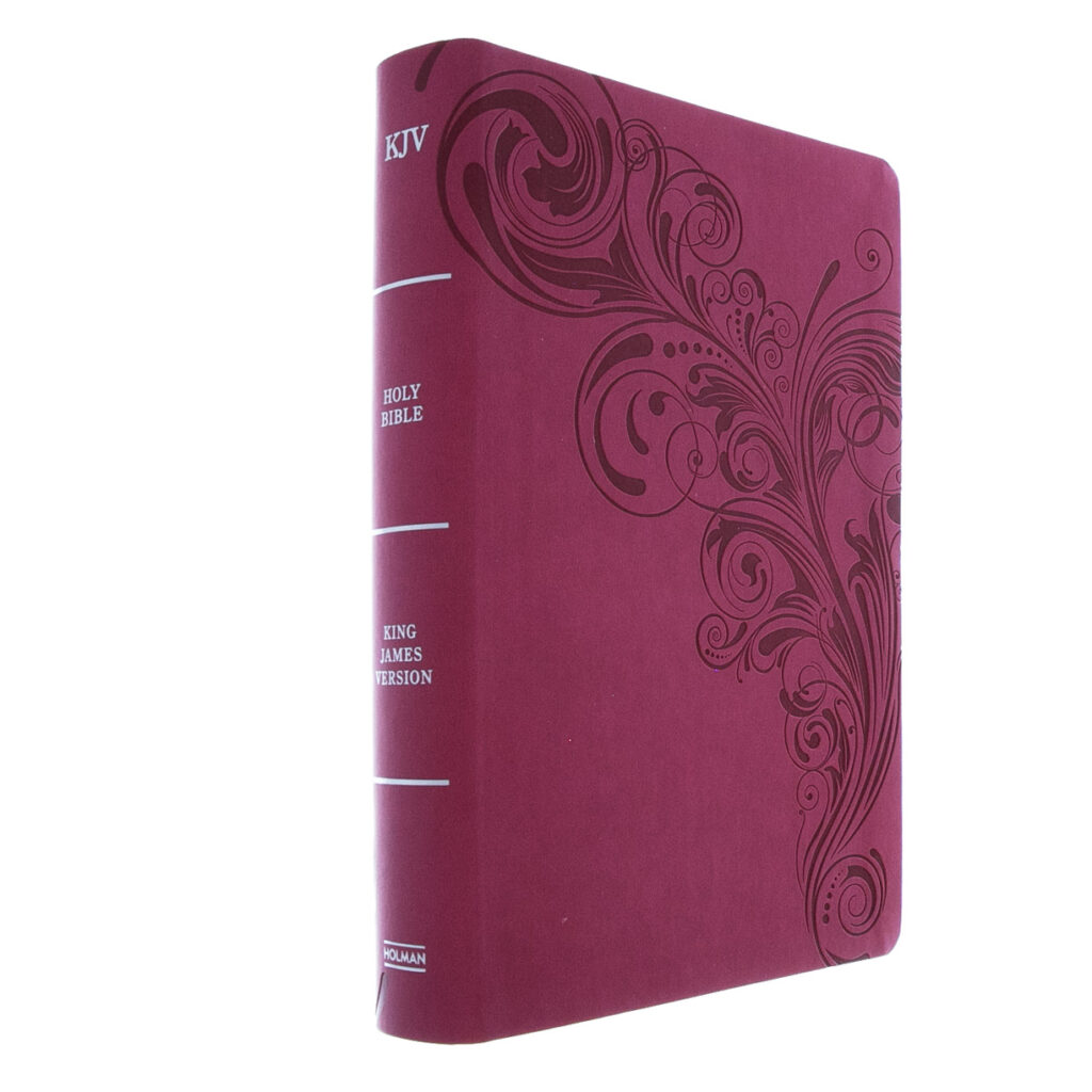 Image of KJV Large Print Reference Bible, Pink Leathertouch Indexed