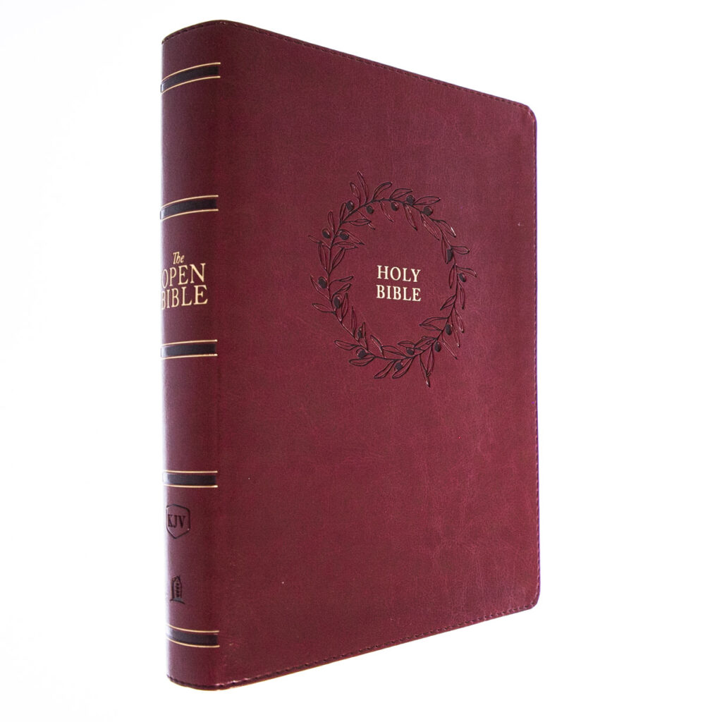 Image of KJV Open Bible, Leathersoft, Burgundy, Comfort Print Indexed