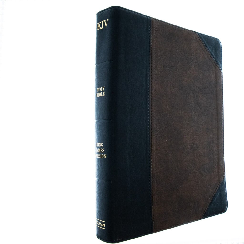 Image of KJV Super Giant Print Reference Bible, Black/Brown Leathertouch, Indexed