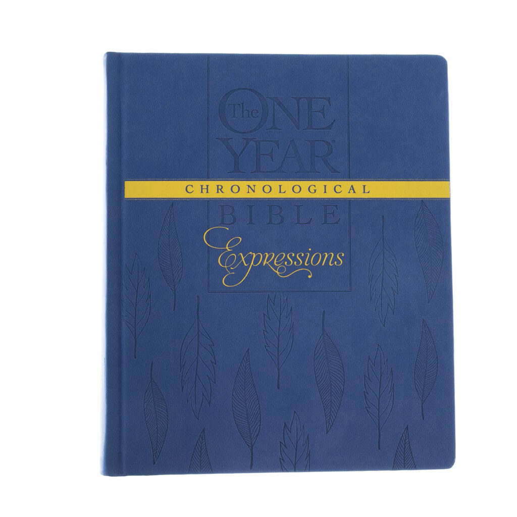 Image of NLT2 One Year Chronological Bible Creative Expressions -Deluxe Blue Hardcover