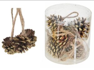 Image of 12 Pack Gold Pinecones
