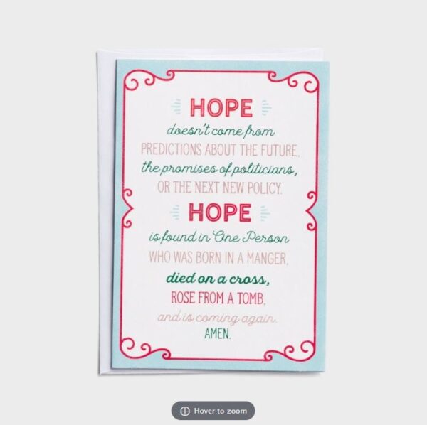 Cards Christmas Hope Good Steward Card- Discontinued 120 0091 1