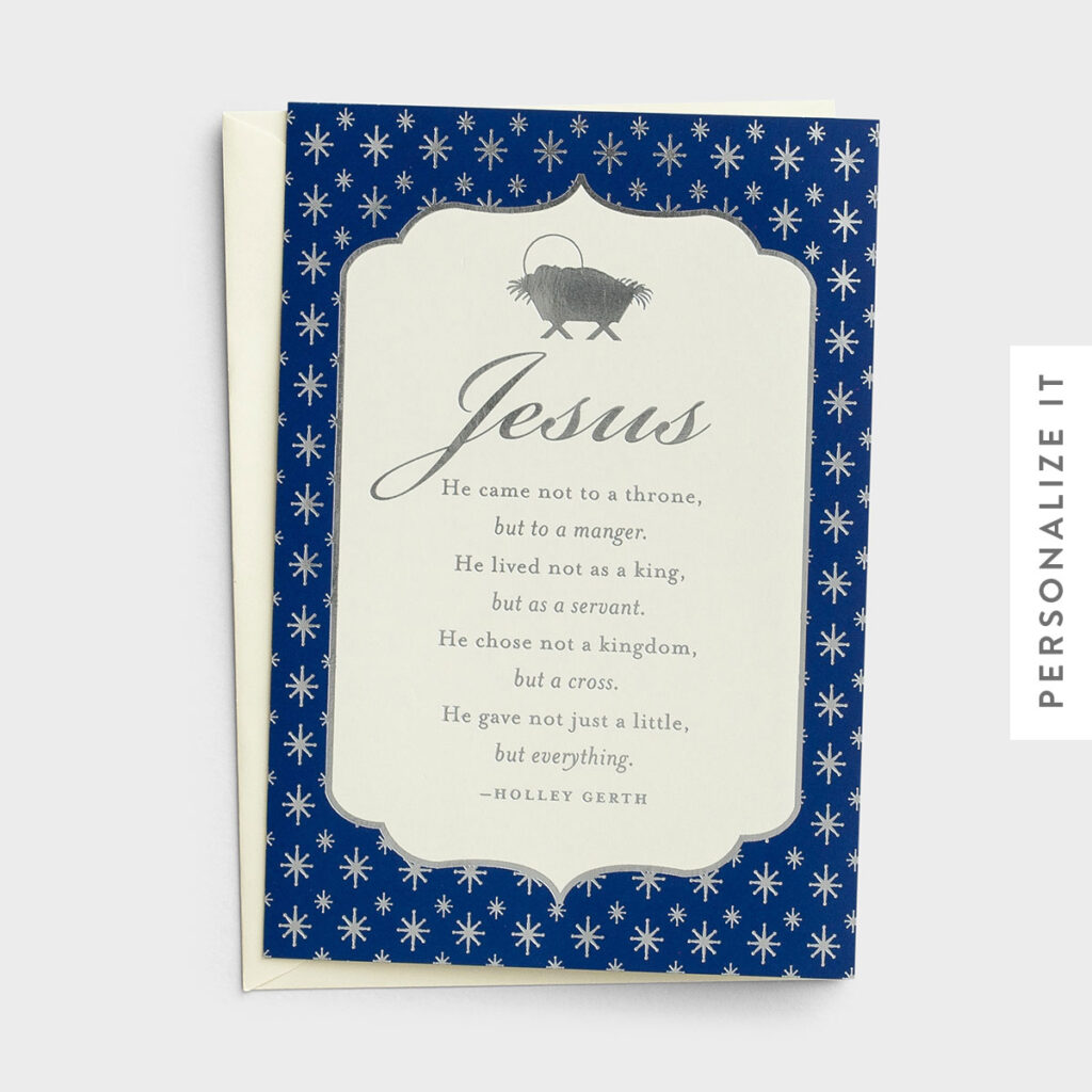 Image of Cards Christmas Jesus Came Not to a Throne 18/box- Discontinued