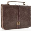 BC: Brown Distressed Faux Leather Classic with Cross Badge Medium  - Discontinue