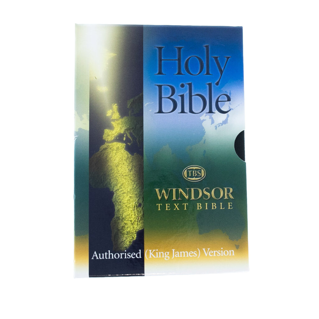Image of KJV Windsor Text Bible-Black Calfskin Leather