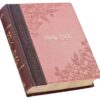 KJV Notetaking Bible Twotone Pink/Brown Floral Faux Leathe - Image 3