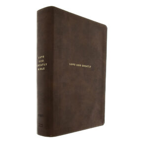 Image of NET Love God Greatly Bible, Leathersoft, Brown, Comfort Print