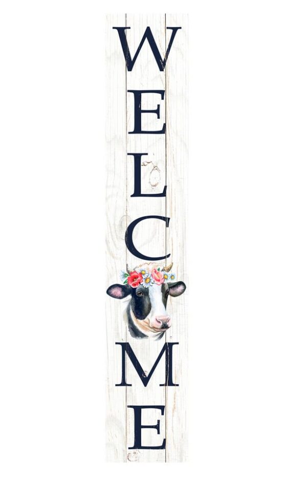 Cow Welcome Porch Sign