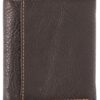 Wallet Best Dad Brown & Tan Genuine Leather Trifold - Image 2