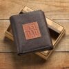 Wallet Best Dad Brown & Tan Genuine Leather Trifold - Image 3