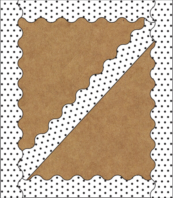 White with Black Dots Scalloped Borders- Discontinued 618 3500 0