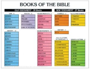 Image of Books of the Bible Laminated Chart