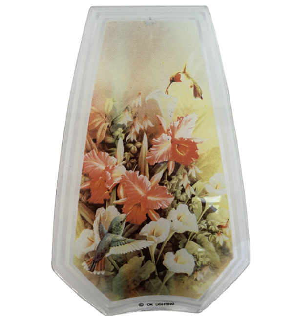 Lamp Panels Large Hummingbird Frost Glass (Set of 6) 456 0058 0