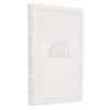 KJV Bible White Faux Leather Large Print Thinline Thumb Index
