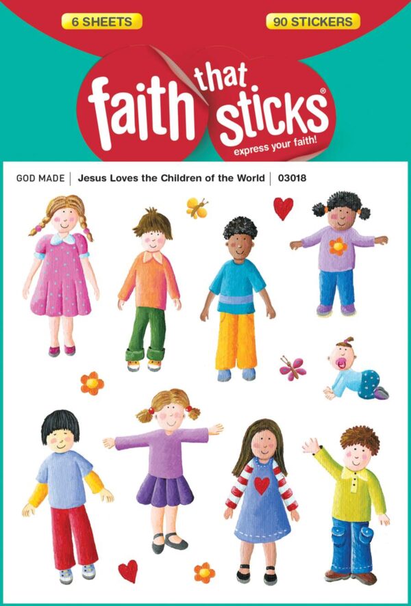 Jesus Loves the Children of the World -Faith That Sticks Stickers