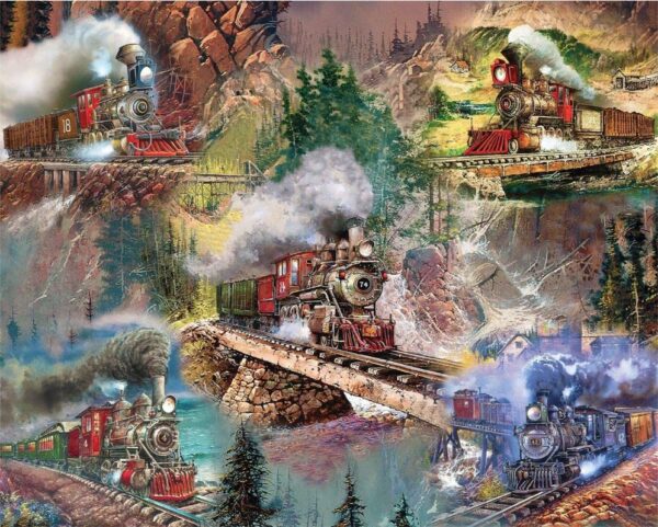 1000 Pc Puzzle - Thrilling Trains