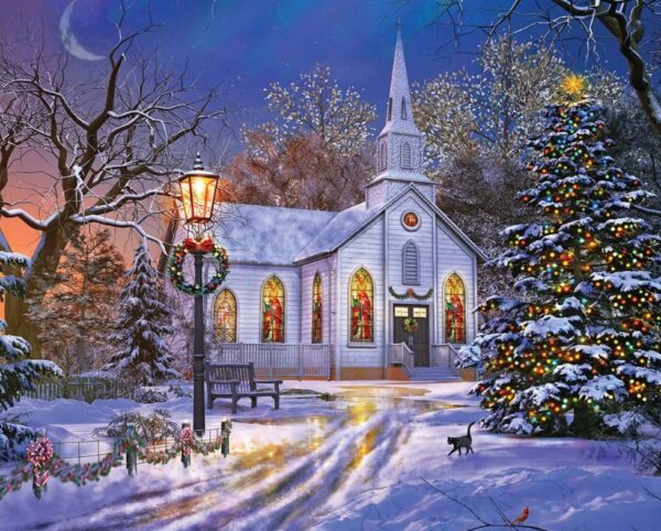 1500 Pc Puzzle - Winters Evening 654 0252 0