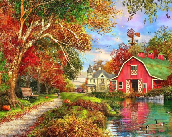 1000 Pc Puzzle - Autumn Barn