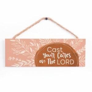 Image of String Sign Cast Your Cares On The Lord 10 x 3″- Discontinued