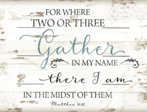 Image of Pallet Art Gather in My Name 9×12