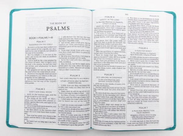 KJV Thinline Bible/Large Print -Comfort Print-Teal Value Leathersoft - Image 2