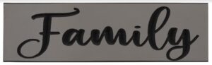 Image of Engraved Sign Family – Smoke – 6″ x 1.75″