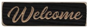 Image of Magnet Black Sign – Welcome 6″x1.75″