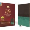NIV, Life Application Study Bible, Personal Size, Leathersoft, Gray/Teal