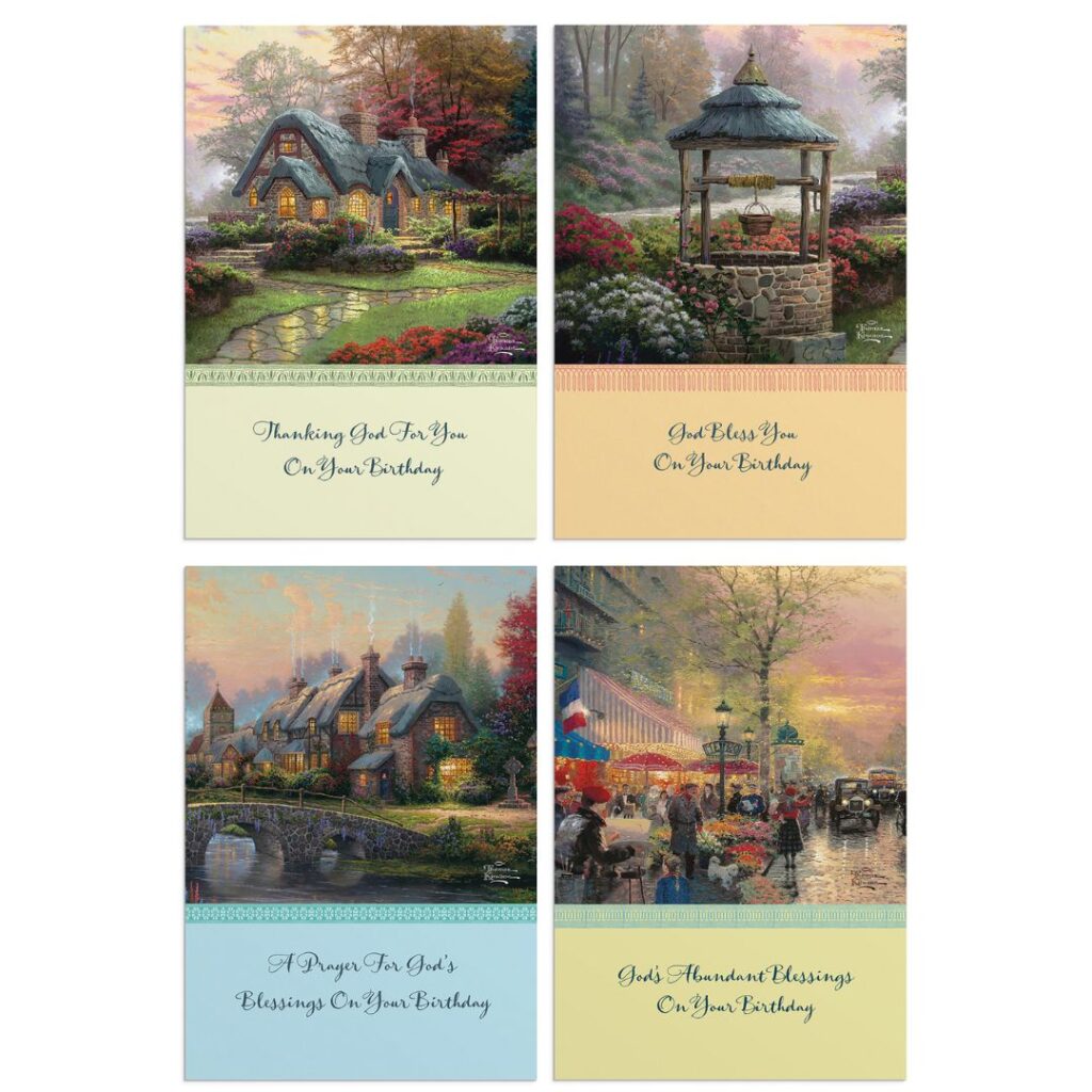 Image of Cards Birthday Thomas Kinkade Bxd