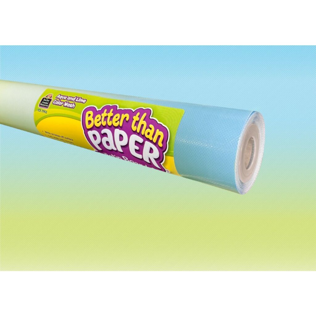Image of Aqua and Lime Color Wash – Better Than Paper Bulletin Board Roll