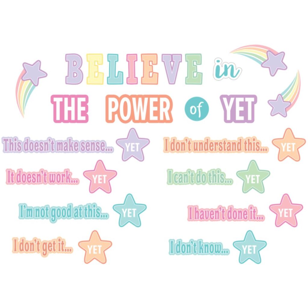 Image of Pastel Pop – Believe in the Power of Yet Mini Bulletin Board