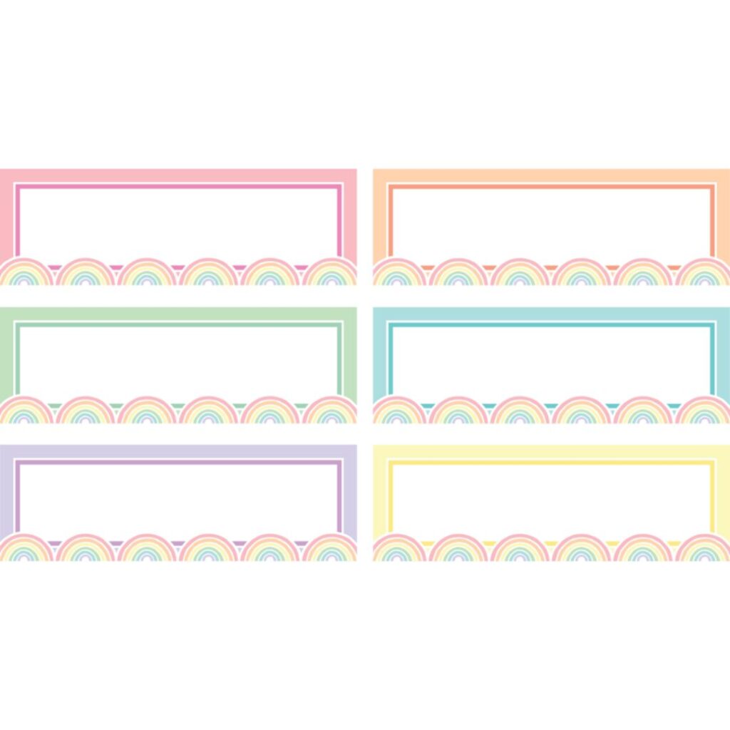 Image of Pastel Pop – Rainbow Labels Magnetic Accents