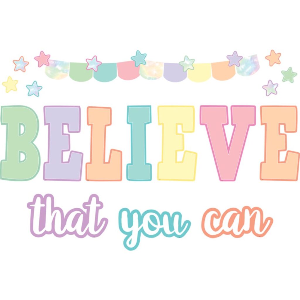 Image of Pastel Pop – Believe That You Can Bulletin Board