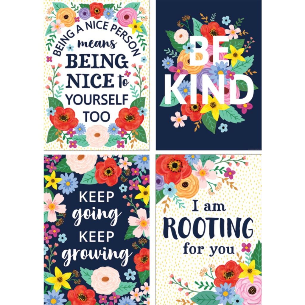 Image of Wildflowers Positive Poster Set (4)