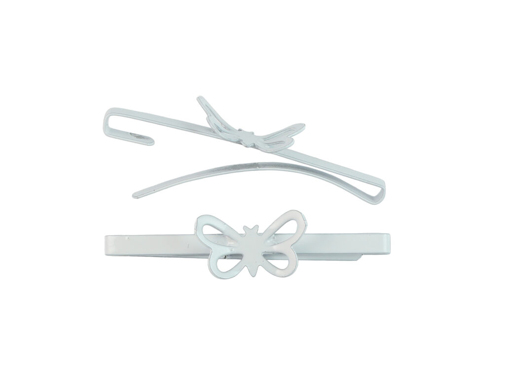 Image of 2″ Bar Butterfly Barrette White