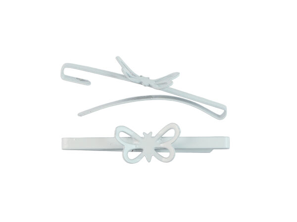 2" Bar Butterfly Barrette White 270 0066 0