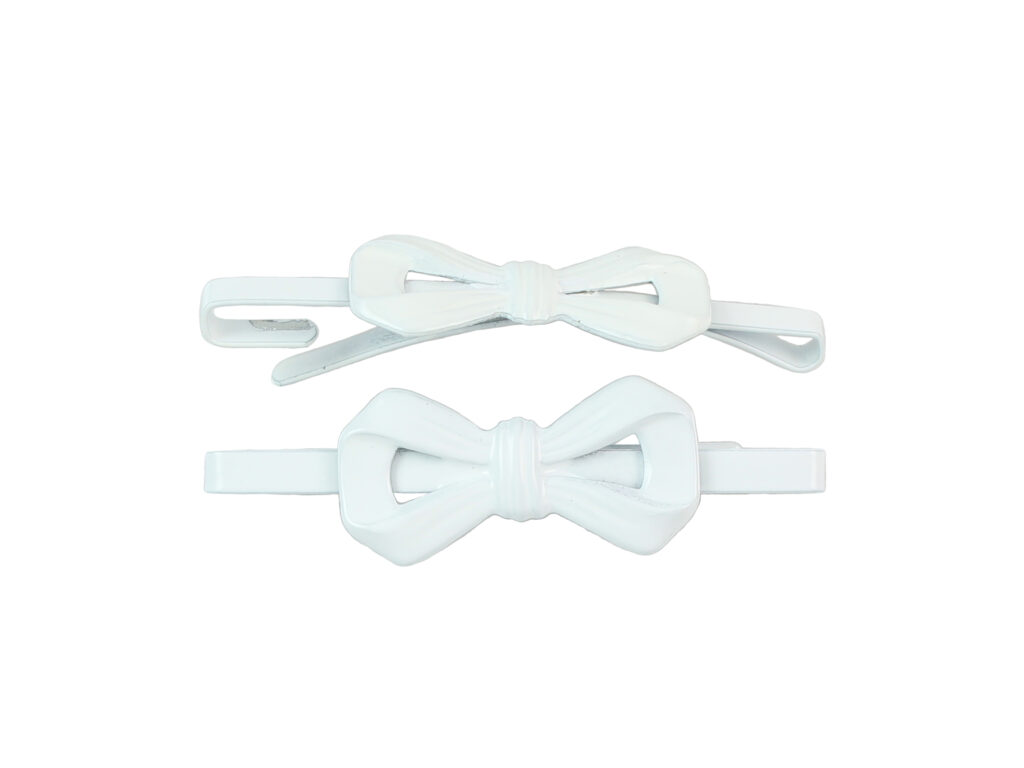 Image of 2″ Bar Bow Barrette White