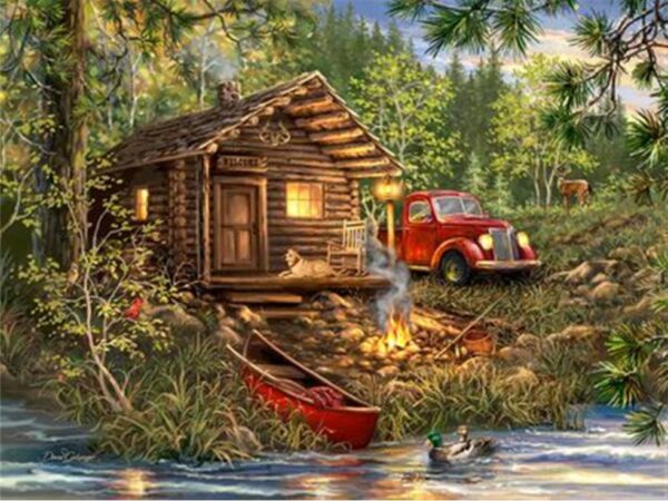 500 Pc Puzzle - Cozy Cabin Life