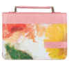 BC: Pastel Meadow Pink Watercolor Faux Leather Large
