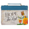 BC: Hope in the LORD Floral Mediterranean Blue Faux Leather  Medium