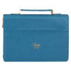 BC: Hope in the LORD Floral Mediterranean Blue Faux Leather  Medium - Image 2