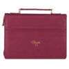 BC: Trust in the LORD Floral Pomegranate Red Faux Leather Medium - Image 2