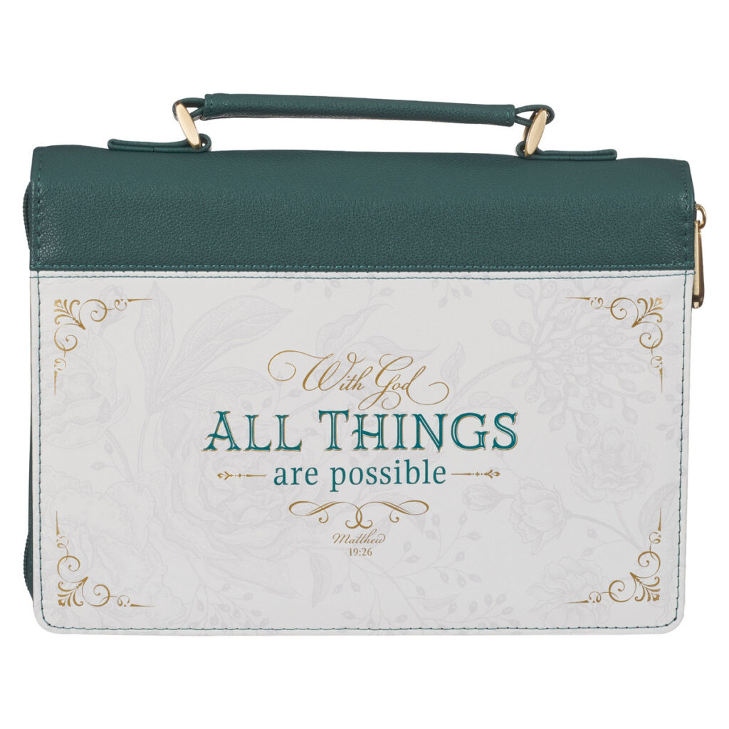 Image of BC: All Things are Possible Teal Tourmaline Faux Leather Fashion Large