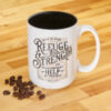 Refuge and Strength White Ceramic Coffee Mug - Psalm 46:1 - Image 2