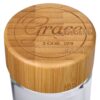 My Grace is Sufficient - Glass Water Bottle with Bamboo Lid & Sleeve - 17oz - Image 4