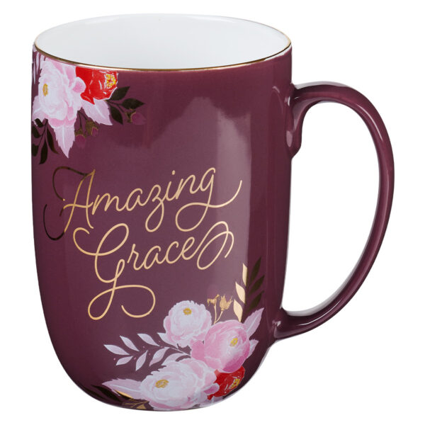 Amazing Grace Mulberry Pink Ceramic Coffee Mug - 15oz 125 1074 0