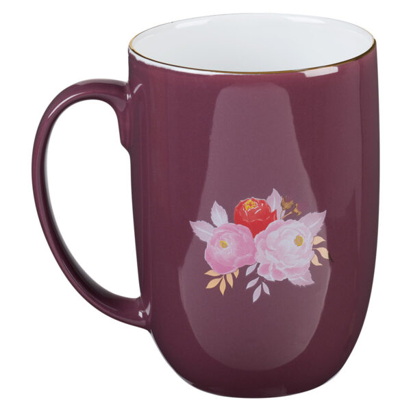 Amazing Grace Mulberry Pink Ceramic Coffee Mug - 15oz 125 1074 1