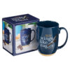 Wings Like Eagles Navy Blue Ceramic Coffee Mug  - 15oz - Image 3