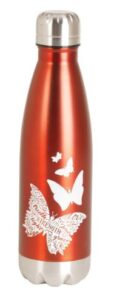 Image of Water Bottle – Butterflies Red – 17oz
