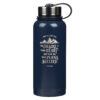 Navy Stainless Steel Water Bottle - Psalm 20:4